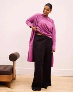 Pam Pintuck Wide Leg Ponte Pants - Espresso 19 Pam Pintuck Wide Leg Ponte Pants - Espresso -UNIVERSAL STANDARD SHOT20 016