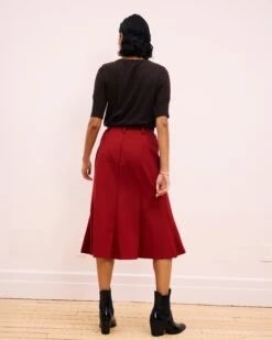 Carla Ponte Skirt - Garnet -UNIVERSAL STANDARD SHOT36 048