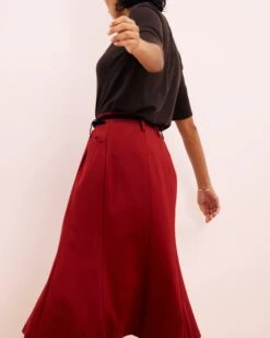 Carla Ponte Skirt - Garnet -UNIVERSAL STANDARD SHOT36 052