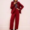 Audrey Tailored Ponte Pants - Garnet -UNIVERSAL STANDARD SHOT37 081
