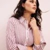 Henning X US Madison Shirt - Lilac Multi Stripe 2 Henning X US Madison Shirt - Lilac Multi Stripe -UNIVERSAL STANDARD SHOT3 115