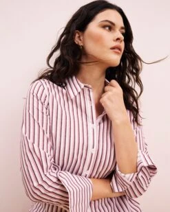 Henning X US Madison Shirt - Lilac Multi Stripe