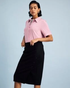 Anya Ponte Skirt - Black 11 Anya Ponte Skirt - Black -UNIVERSAL STANDARD SHOT41 071