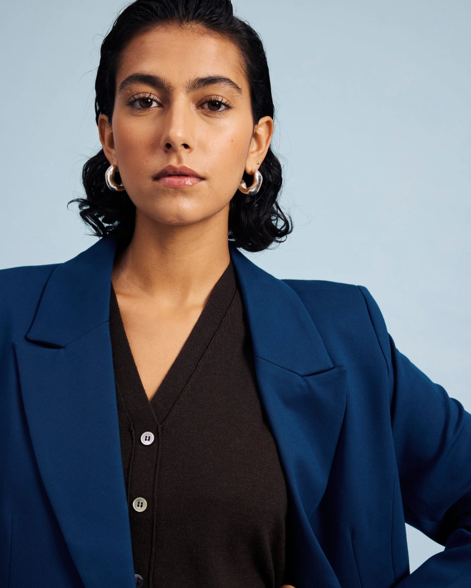 Bianca Double Breasted Ponte Blazer - Deep Teal 5 Bianca Double Breasted Ponte Blazer - Deep Teal - Image 3