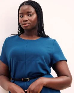 Deep Teal Ponte Sheath Dress - Tailored Professional Workwear 9 Deep Teal Ponte Sheath Dress - Tailored Professional Workwear -UNIVERSAL STANDARD SHOT7 014 03ad7588 d3bf 4bdb a6fc f80df99c49c8