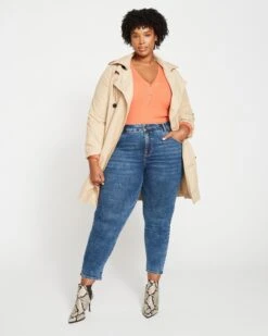 Derjon Trench Coat 2.0 - Tailored Khaki Outerwear -UNIVERSAL STANDARD SeineHighRiseSkinnyJeans27Inch WASH 127 US20093 481 001 011 4003317d 9a54 4618 bb41 5cded1538e89