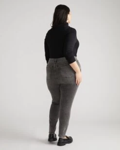 Seine High Rise Skinny Jeans 30 Inch - Distressed Black -UNIVERSAL STANDARD Seine High Rise Skinny Jeans 30 In Distressed Black US20093R 009 003 328