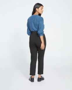 Smart Signature Ponte Pants - Slate Pinstripe -UNIVERSAL STANDARD Smart Signature Ponte Pants Gray Pinstripe USPA0920C 201 004 026