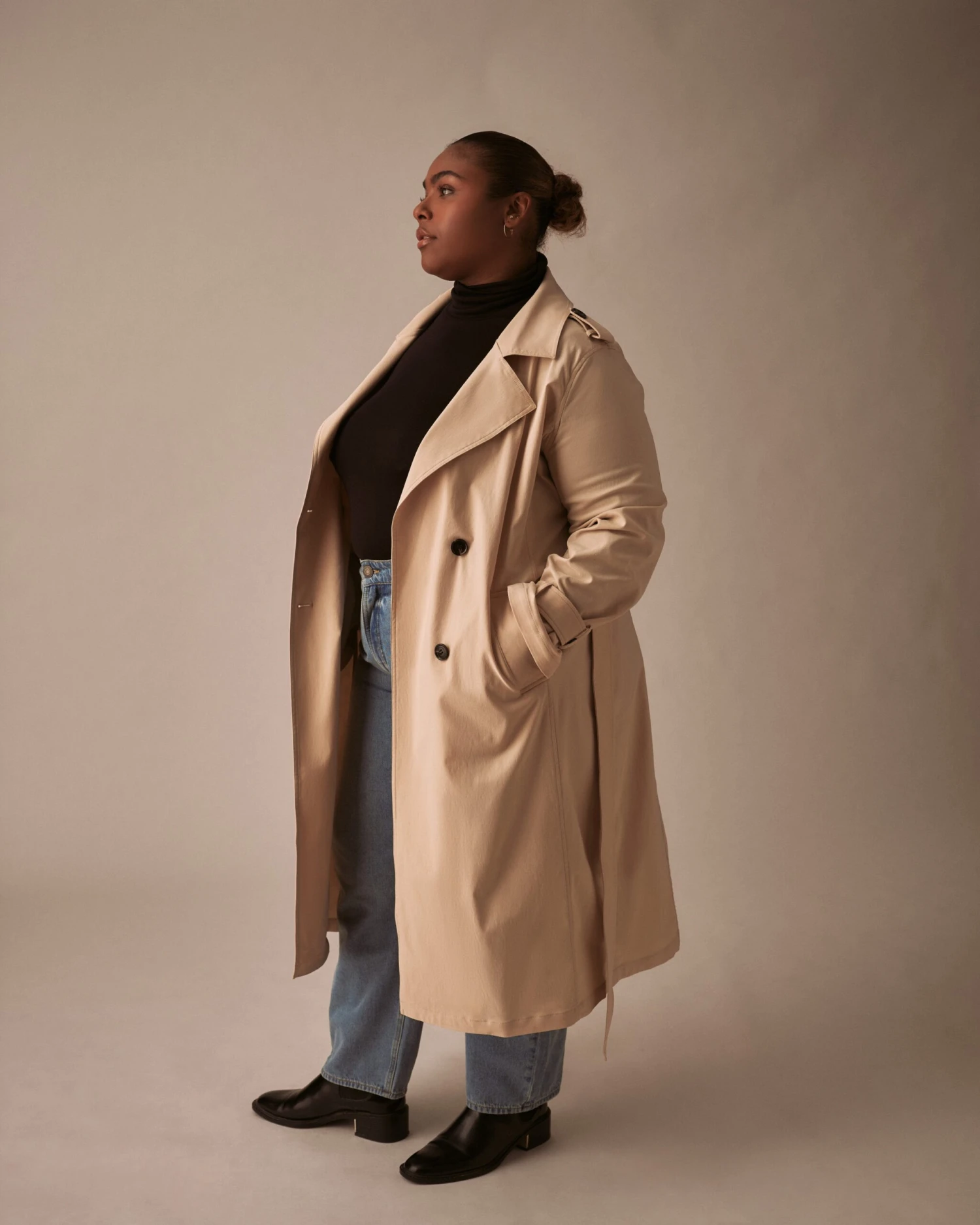 Henning X US Park Soft Trench Coat - Birch 9 Henning X US Park Soft Trench Coat - Birch - Image 7