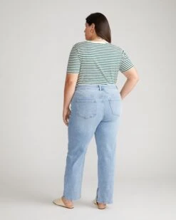 Mimi High Rise Split Hem Jeans 30 Inch - All Blue 7 Mimi High Rise Split Hem Jeans 30 Inch - All Blue -UNIVERSAL STANDARD Split Jeans 30IN Atmospheric Blue USPA1580 690 003 399