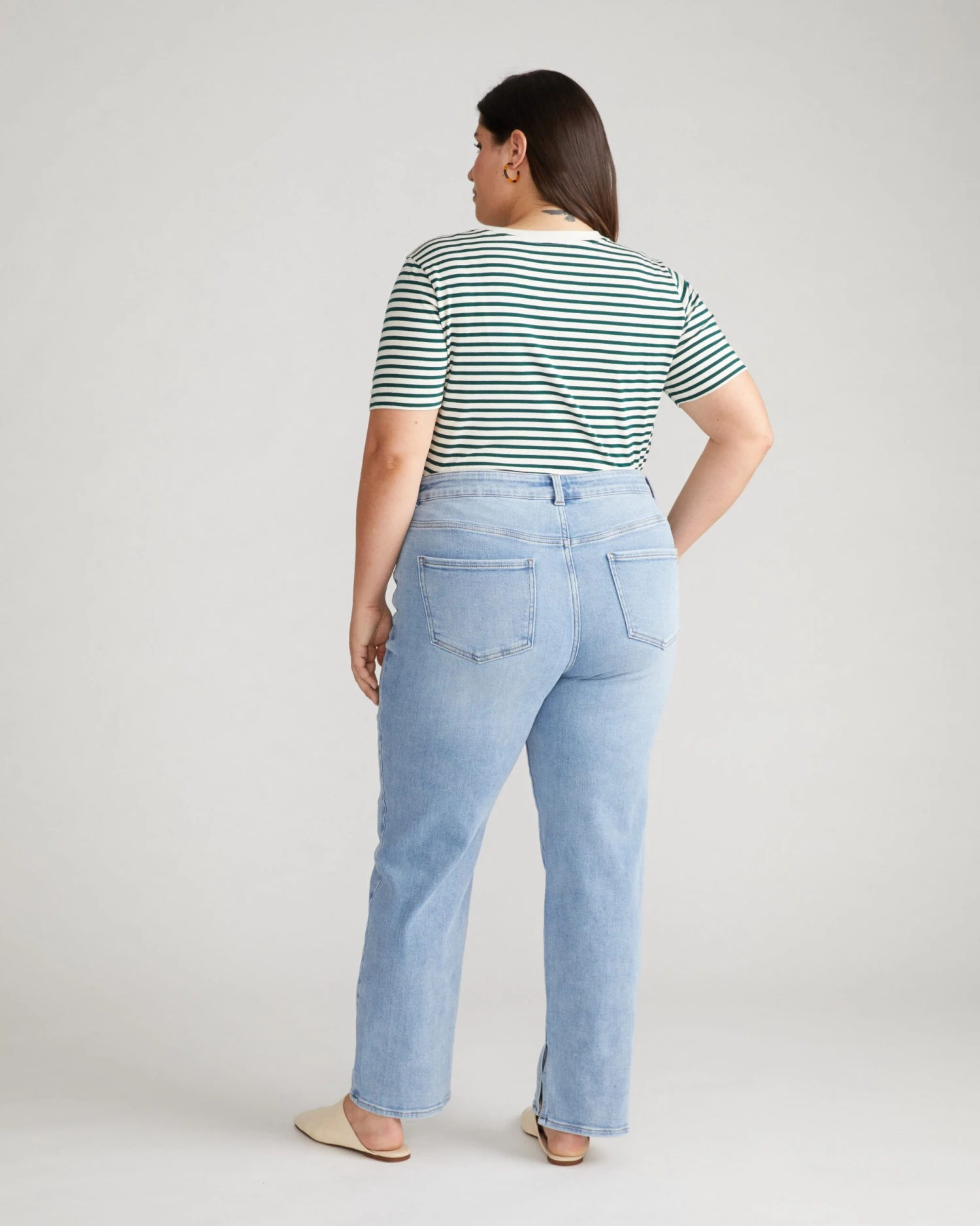 Mimi High Rise Split Hem Jeans 30 Inch - All Blue 5 Mimi High Rise Split Hem Jeans 30 Inch - All Blue - Image 3