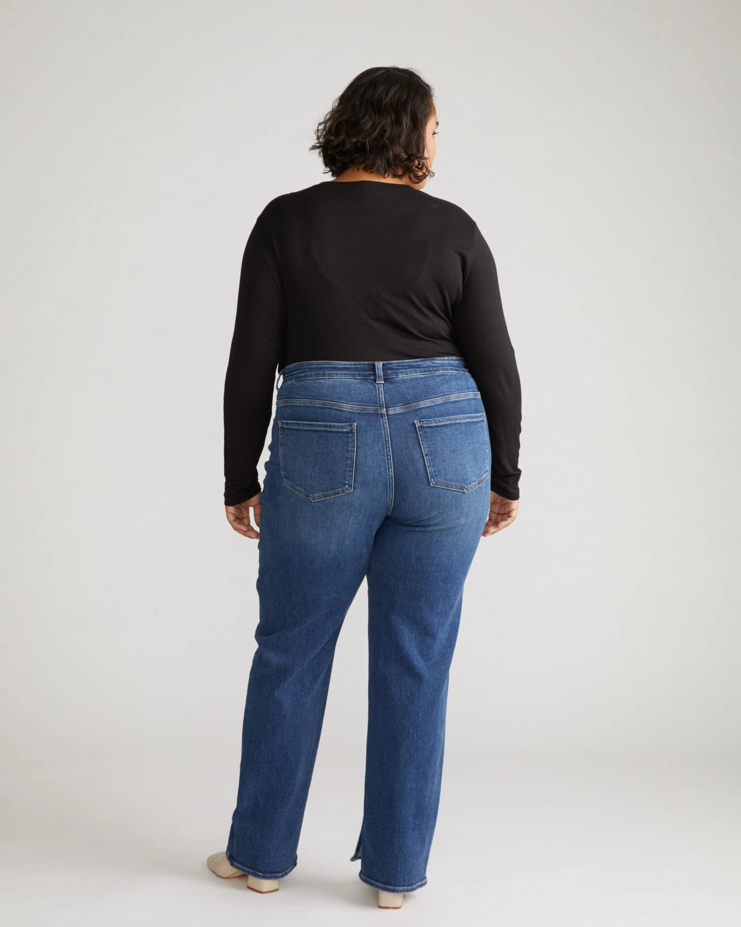 High Rise Split Hem Straight Leg Jeans in Midnight River (33" Inseam) 5 High Rise Split Hem Straight Leg Jeans in Midnight River (33" Inseam) - Image 3