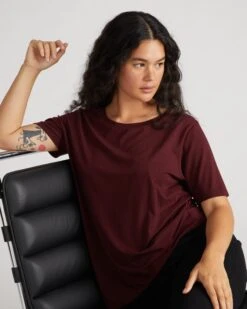 Tee Rex Premium Peruvian Cotton T-Shirt - Black Cherry