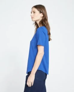 Premium Peruvian Cotton Tee - Lapis Blue Tailored Fit -UNIVERSAL STANDARD Tee Rex Lapis US10013 464 003 021
