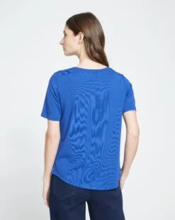 Premium Peruvian Cotton Tee - Lapis Blue Tailored Fit -UNIVERSAL STANDARD Tee Rex Lapis US10013 464 004 026