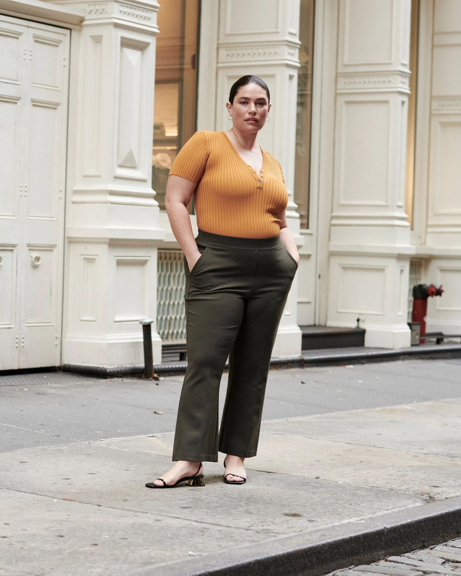 Prestige Ponte Flared Pants - Nori 3 Prestige Ponte Flared Pants - Nori