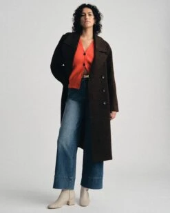 Callaghan Wool Coat - Black/Brown Herringbone