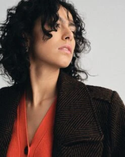 Callaghan Wool Coat - Black/Brown Herringbone -UNIVERSAL STANDARD UNIVERSALSTANDARD 08.26.252660