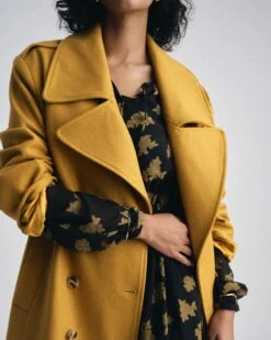 Callaghan Wool Coat - Mustard Premium Outerwear