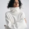 Cream Oversize Turtleneck Sweater - Ultra-Soft Itch-Free Knit