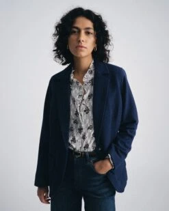 Kidjo Tailored Wool Jacket - Pageant Blue -UNIVERSAL STANDARD UNIVERSALSTANDARD 08.26.253420