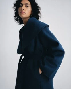 Asha Double Face Wool Coat - Deep Teal
