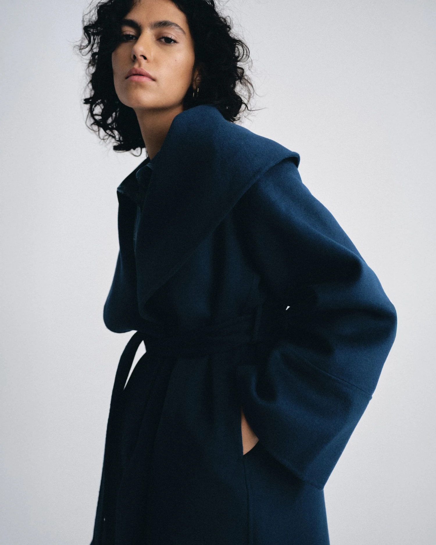 Asha Double Face Wool Coat - Deep Teal 3 Asha Double Face Wool Coat - Deep Teal