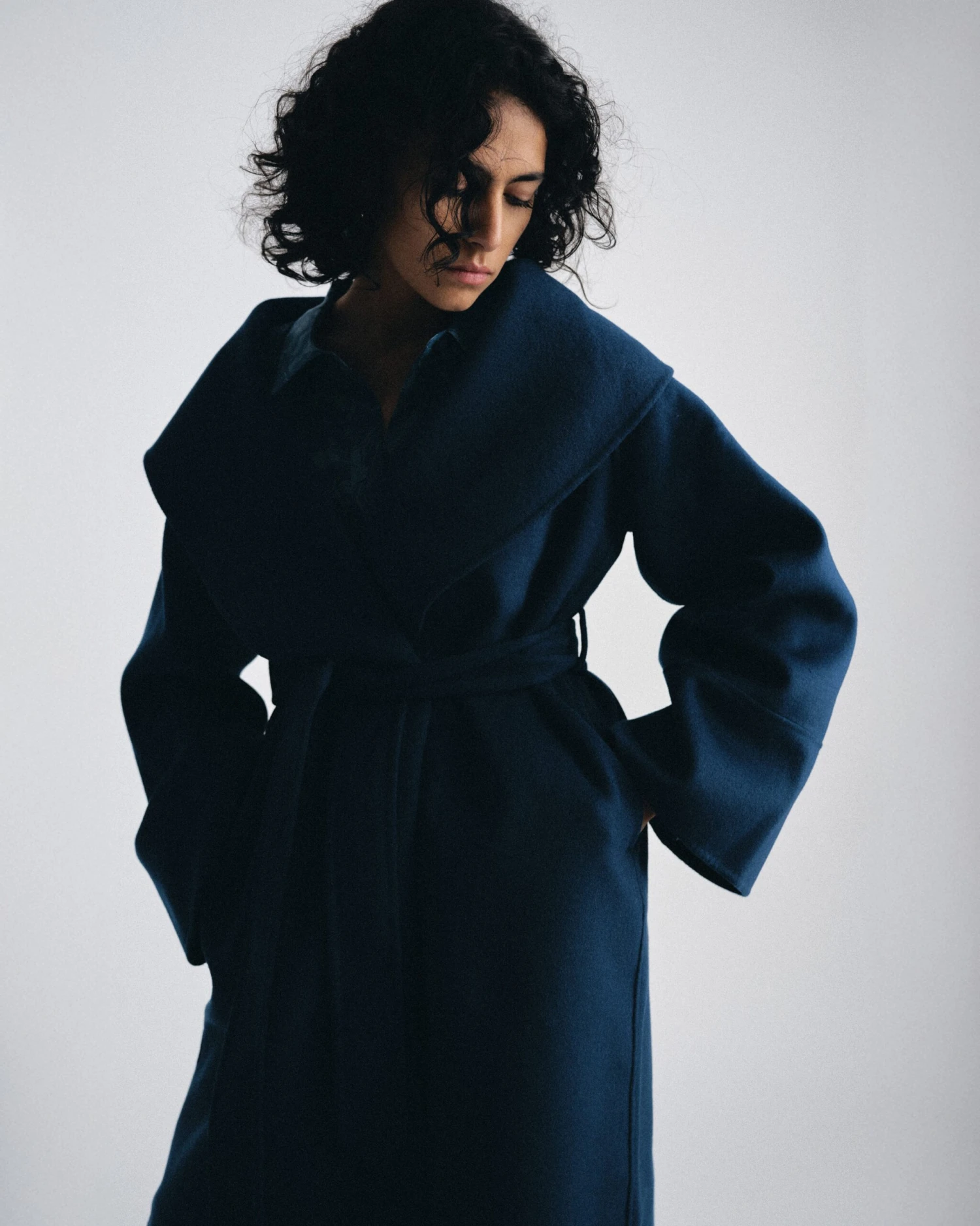 Asha Double Face Wool Coat - Deep Teal 4 Asha Double Face Wool Coat - Deep Teal - Image 2