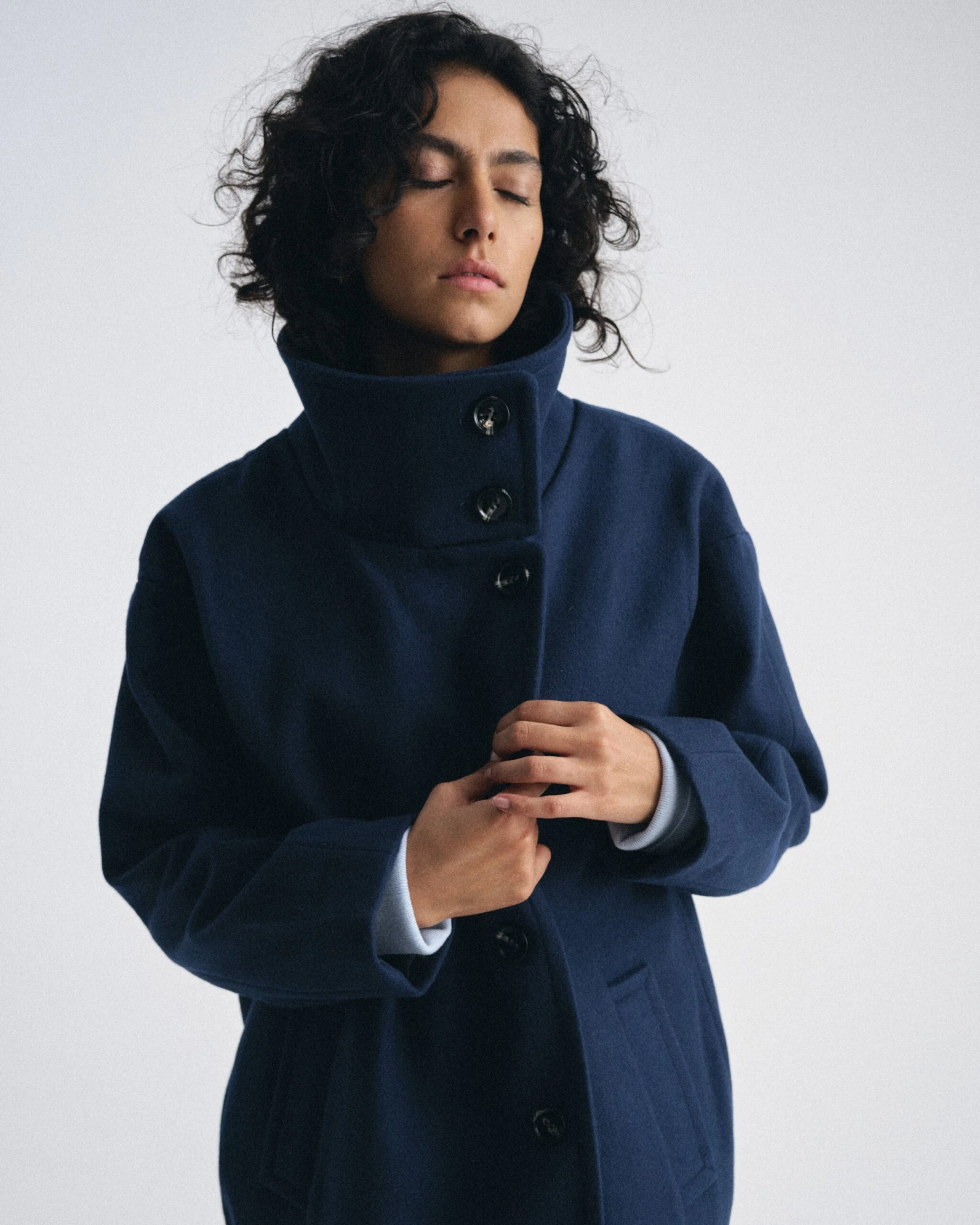 Marlo Cocoon Coat in Pageant Blue 6 Marlo Cocoon Coat in Pageant Blue - Image 4