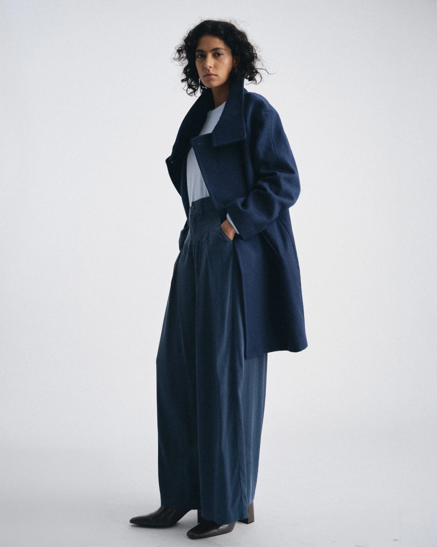 Marlo Cocoon Coat in Pageant Blue 4 Marlo Cocoon Coat in Pageant Blue - Image 2