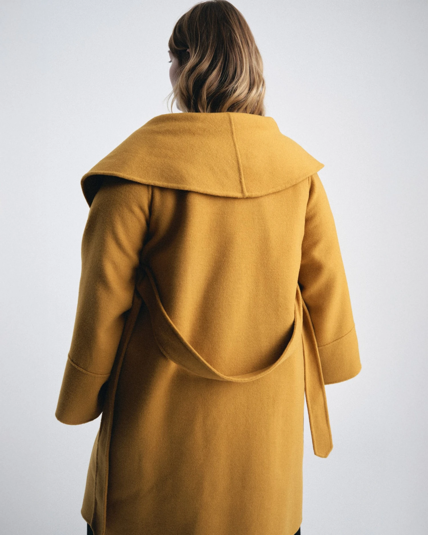 Mustard Double Face Wool Coat - Asha Luxury Outerwear 8 Mustard Double Face Wool Coat - Asha Luxury Outerwear - Image 6