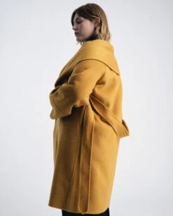 Mustard Double Face Wool Coat - Asha Luxury Outerwear 15 Mustard Double Face Wool Coat - Asha Luxury Outerwear -UNIVERSAL STANDARD UNIVERSALSTANDARD 08.26.253885
