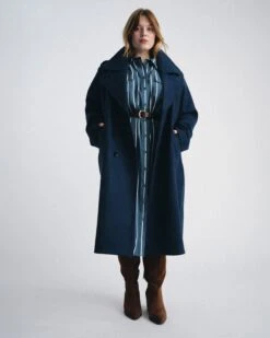 Callaghan Wool Coat - Pageant Blue | Premium Tailored Outerwear