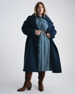 Callaghan Wool Coat - Pageant Blue | Premium Tailored Outerwear -UNIVERSAL STANDARD UNIVERSALSTANDARD 08.26.254194
