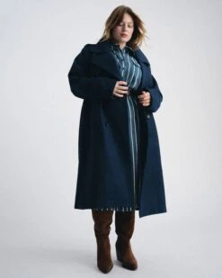 Callaghan Wool Coat - Pageant Blue | Premium Tailored Outerwear -UNIVERSAL STANDARD UNIVERSALSTANDARD 08.26.254207