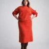 Poppy Red Knit Sweater Skirt - Comfortable High-Waist Midi Skirt 2 Poppy Red Knit Sweater Skirt - Comfortable High-Waist Midi Skirt -UNIVERSAL STANDARD UNIVERSALSTANDARD 08.26.254361
