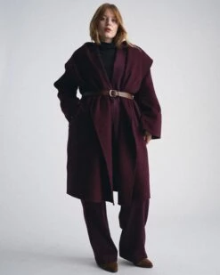 Asha Double Face Wool Coat - Gamay | Premium Wool Outerwear