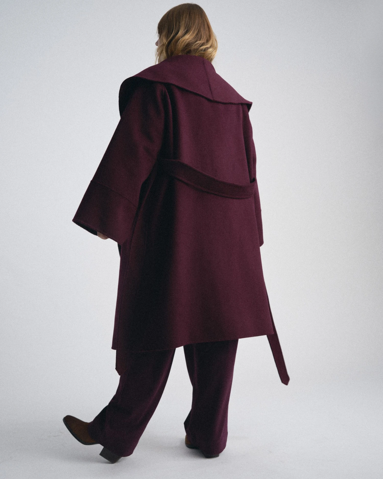 Asha Double Face Wool Coat - Gamay | Premium Wool Outerwear 7 Asha Double Face Wool Coat - Gamay | Premium Wool Outerwear - Image 5