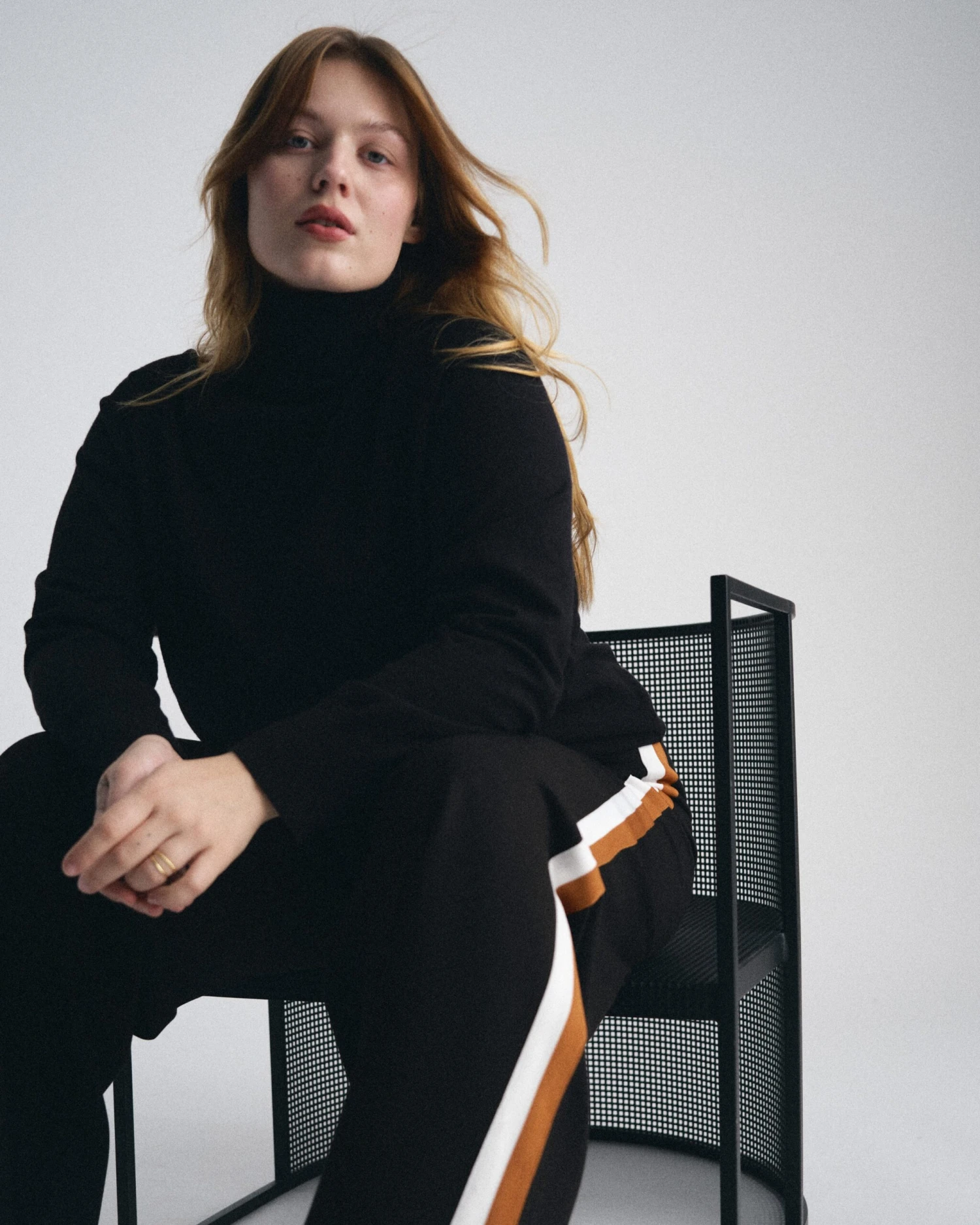 Renee Savvy Fine Knit Raglan Turtleneck in Black 3 Renee Savvy Fine Knit Raglan Turtleneck in Black