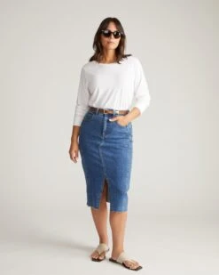 White Long Sleeve Tee Rex - Ultra Soft Peruvian Cotton & Modal