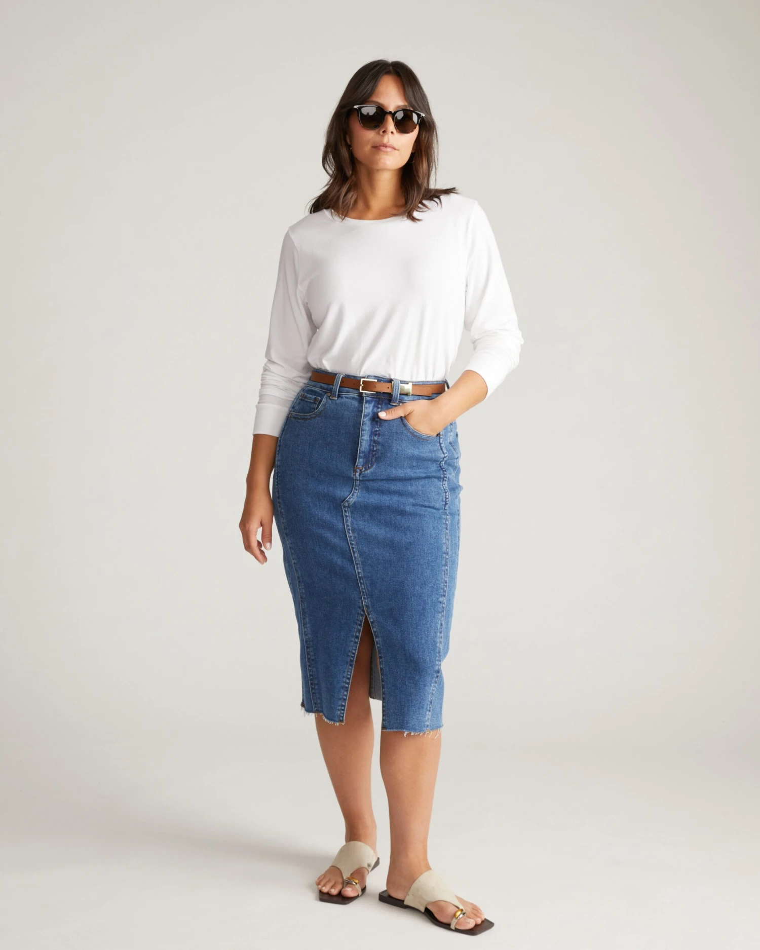 White Long Sleeve Tee Rex - Ultra Soft Peruvian Cotton & Modal 3 White Long Sleeve Tee Rex - Ultra Soft Peruvian Cotton & Modal