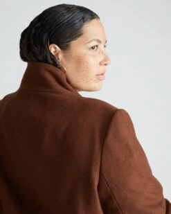 Beas Coat - Grizzly Structured Luxe Wool Outerwear 9 Beas Coat - Grizzly Structured Luxe Wool Outerwear -UNIVERSAL STANDARD US20062 759Beas CoatCustom Brown 003 206