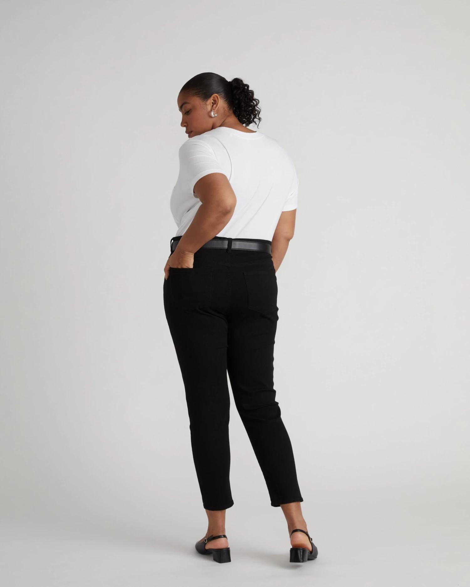 Seine High Rise Skinny Jeans 27 Inch - Jet Black 5 Seine High Rise Skinny Jeans 27 Inch - Jet Black - Image 3