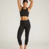 High-Waisted Cropped Leggings - Black Second-Skin Yoga Pants -UNIVERSAL STANDARD USAT0367C 001 NEXT TO NAKED CROPPED LEGGINGS BLACK 001 2269 278fc72a 6d17 4563 aaa0 41b0ca65a989