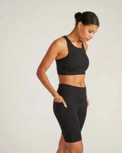 Universal Standard Next-to-Naked Bike Shorts - Black -UNIVERSAL STANDARD USAT0617 001 NEXT TO NAKED BIKE SHORTS BLACK 002 2250