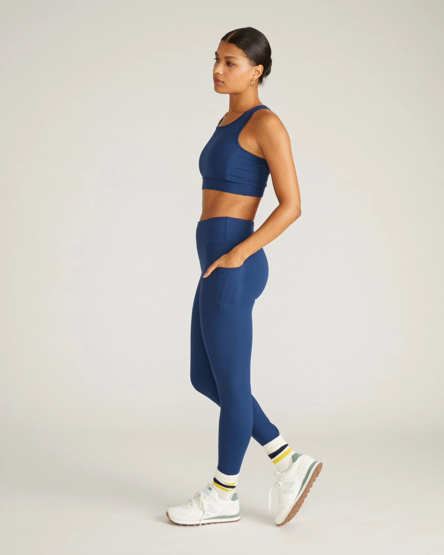 Pageant Blue High-Waisted Pocket Leggings - Next-to-Naked Comfort - Image 2