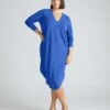Long Sleeve V-Neck Geneva Dress in Premium Peruvian Cotton - Lapis -UNIVERSAL STANDARD USDR0373LV 532 Iconic Long Sleeve V Neck Geneva Dress Jardin 002 613 60189841 c85e 4acf 8630 feb1b1bf4e7b
