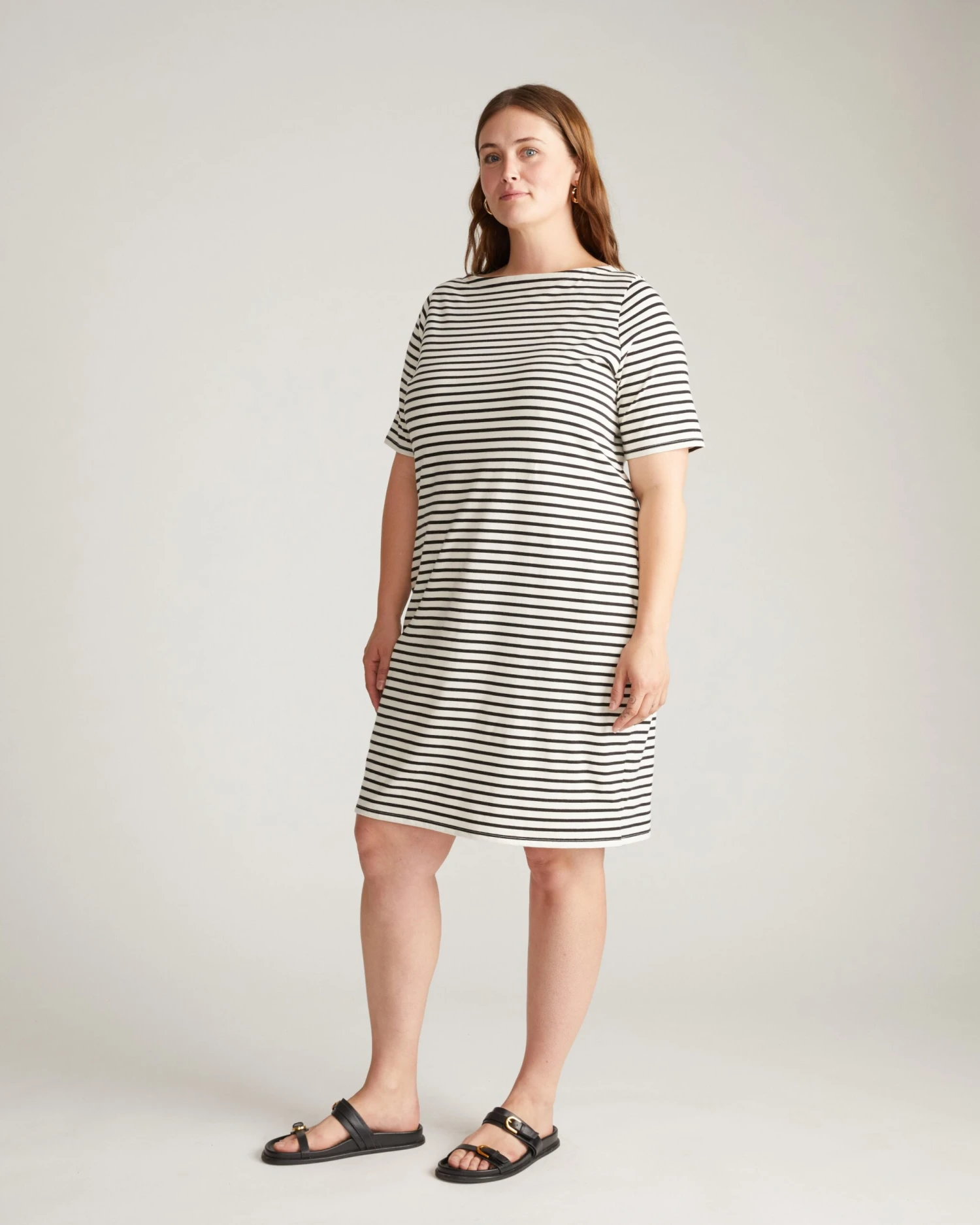 Breton Stripe Jersey Dress - Classic Boat Neck Summer Staple - Image 3