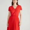 Minetta Liquid Jersey V-Neck Dress - Lipstick Red -UNIVERSAL STANDARD USDR1712 059 Minetta Liquid Jersey Dress Poppy 001 068