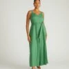 Wide Leg Linen Jumpsuit in Clover Green -UNIVERSAL STANDARD USJS0915B 870Promenade Linen JumpsuitCustom Clover 002 005
